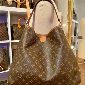 Louis Vuitton Delightful MM Shoulder Tote Hobo Bag